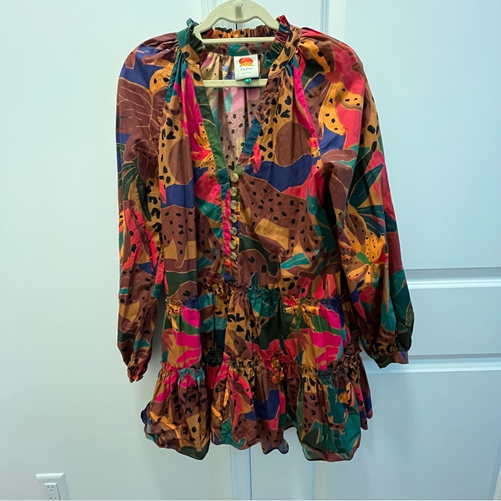 Farm Rio - Printed Leopard Mini Dress - Picture 6 of 7